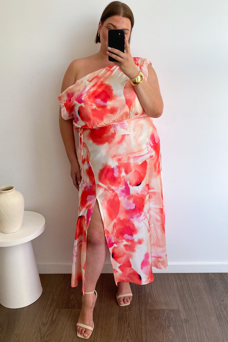 Coral Pink Floral
