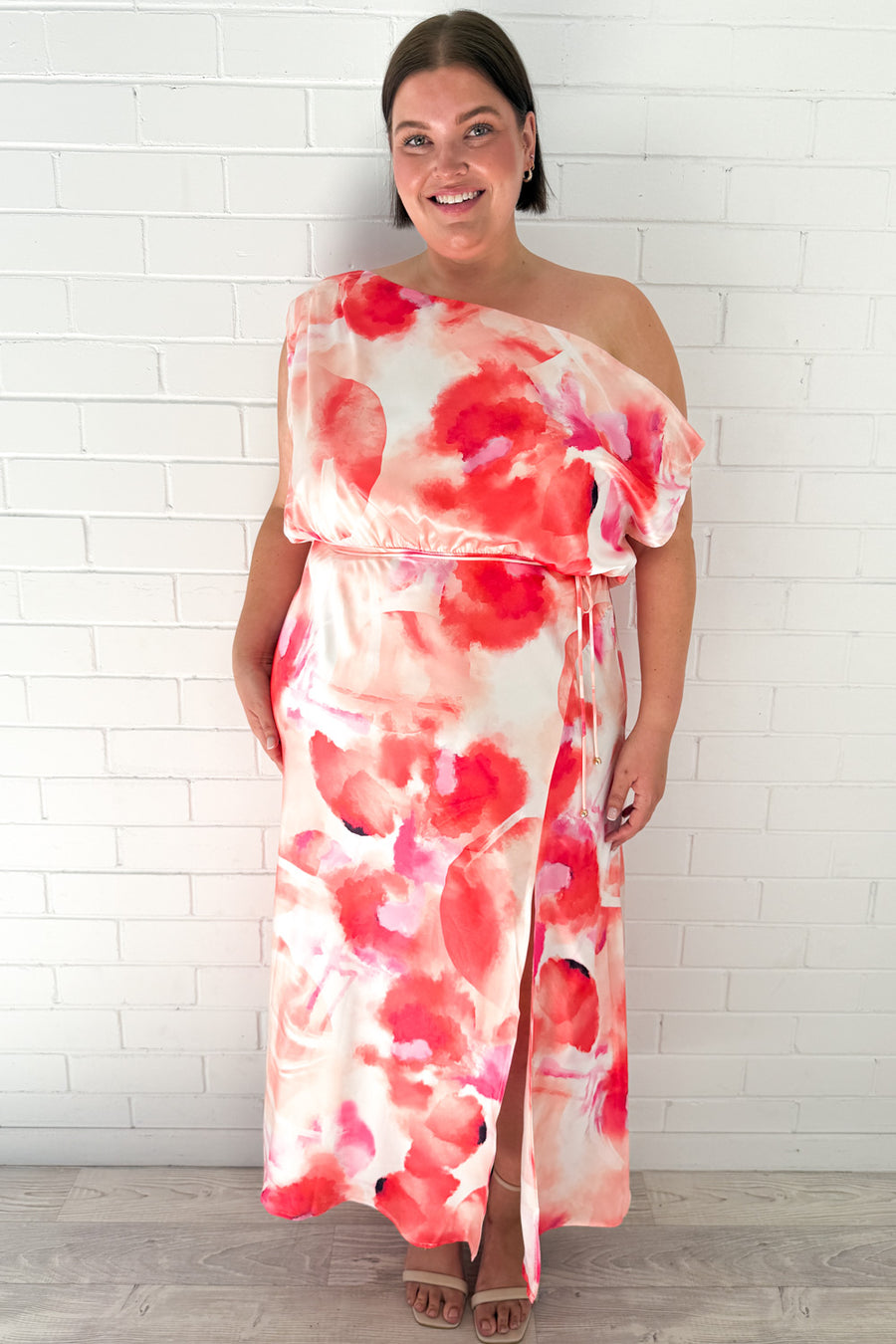Coral Pink Floral