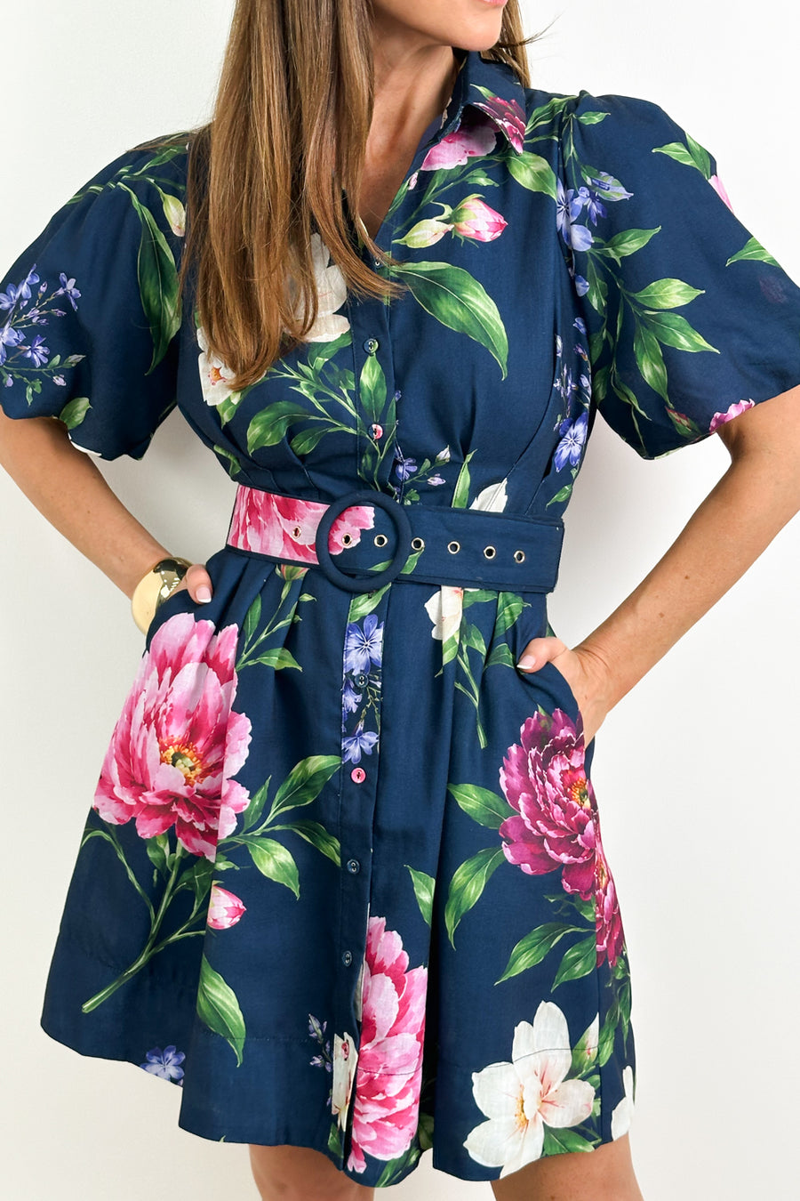 Navy Pink Floral