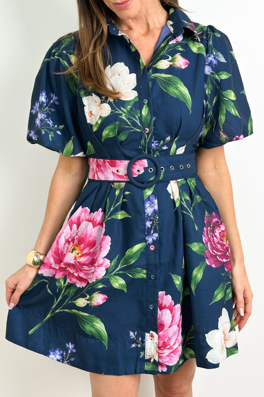 Navy Pink Floral