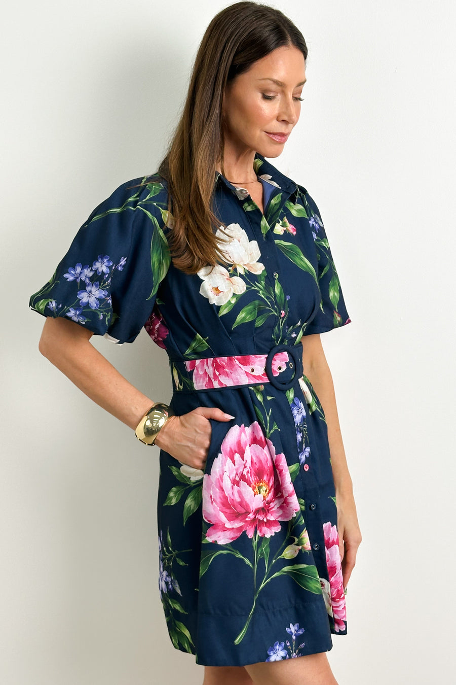 Navy Pink Floral