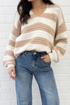White beige Stripe