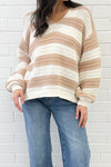 White beige Stripe
