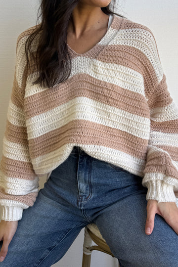 White beige Stripe: kate