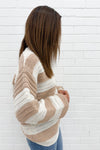 White Beige Stripe