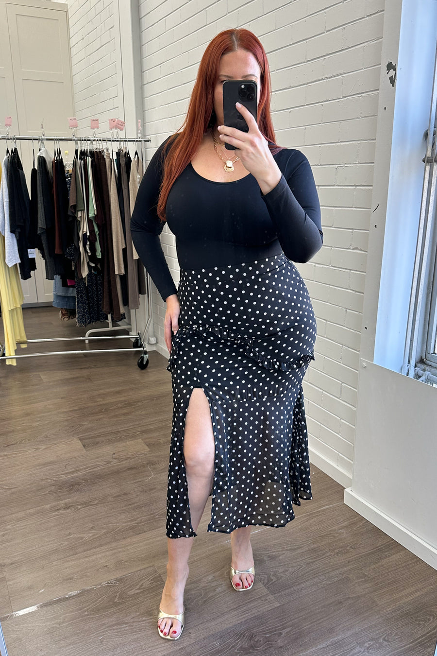 Black Polka Dot