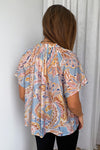 Blue Abstract Paisley