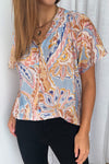 Blue Abstract Paisley