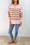 Pink Tan Stripe
