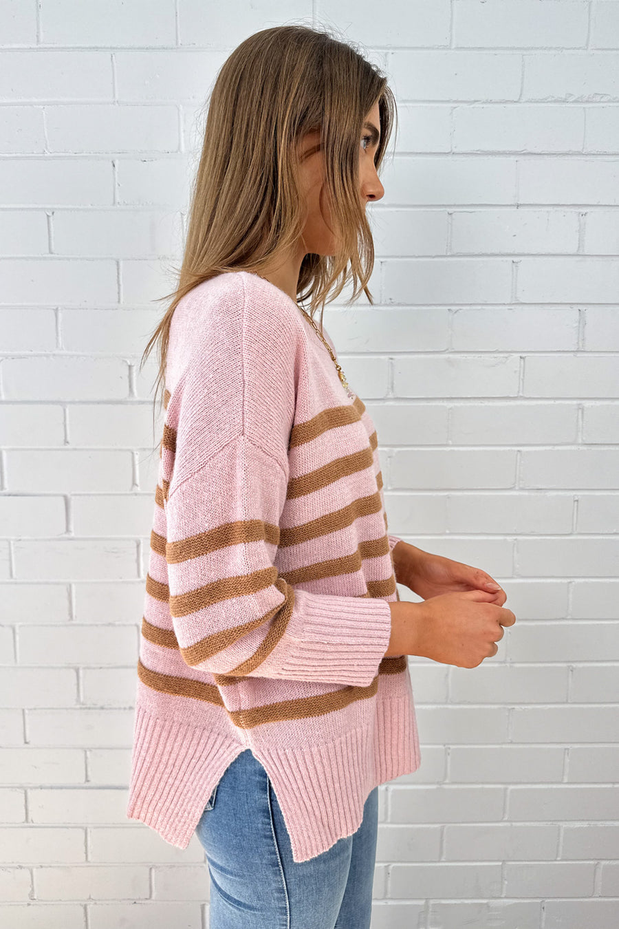 Pink Tan Stripe