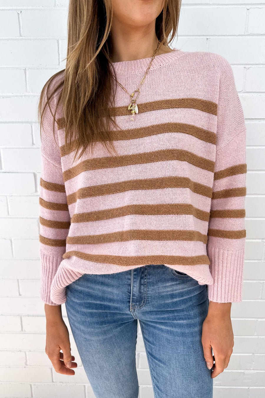 Pink Tan Stripe
