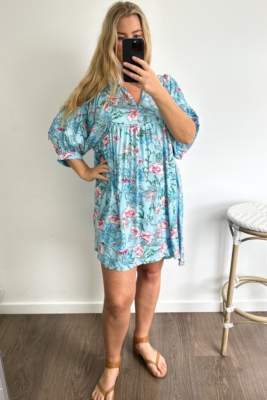 Sky Blue Floral