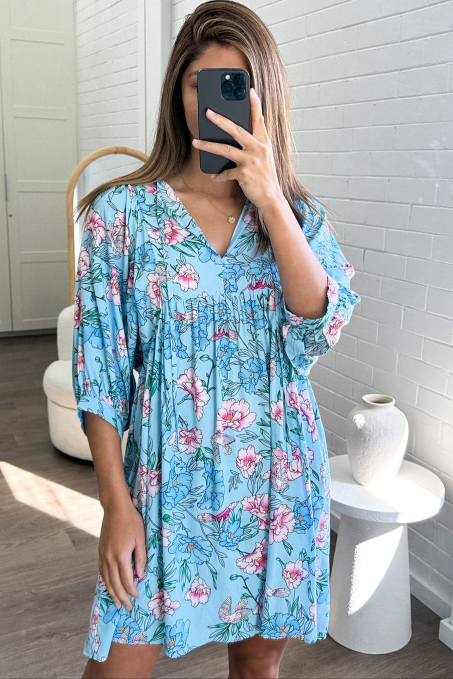 Sky Blue Floral