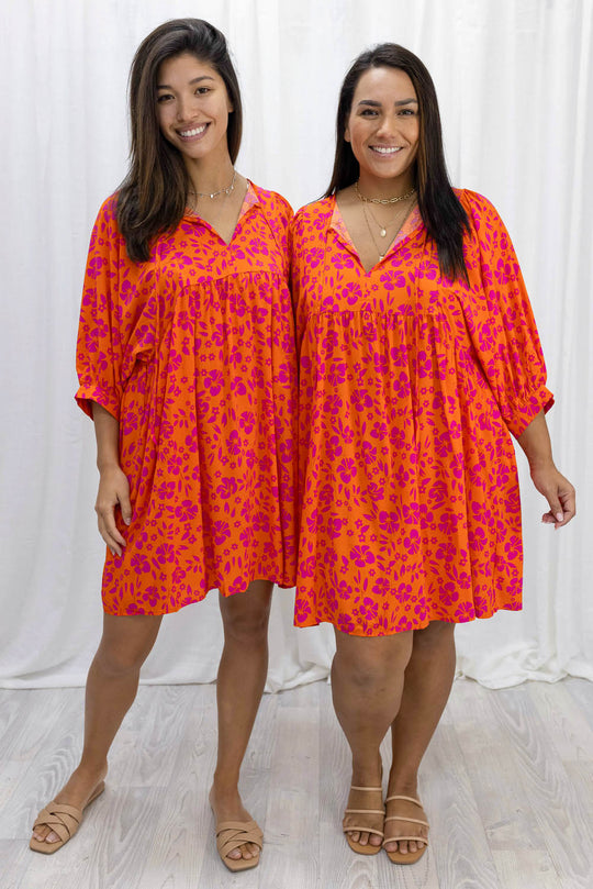 Orange Pink Print