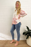 Cream Pink Floral