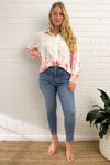Cream Pink Floral