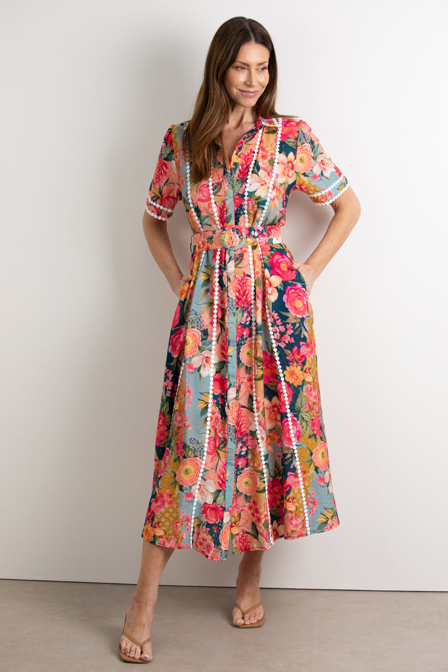 Fuchsia Teal Floral