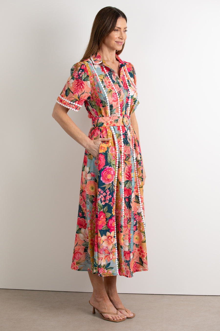 Fuchsia Teal Floral