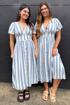 Blue White Stripe