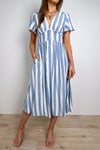 Blue White Stripe