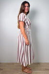 Tan White Stripe