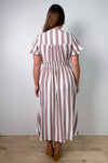 Tan White Stripe