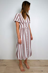 Tan White Stripe