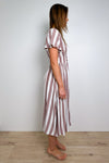 Tan White Stripe