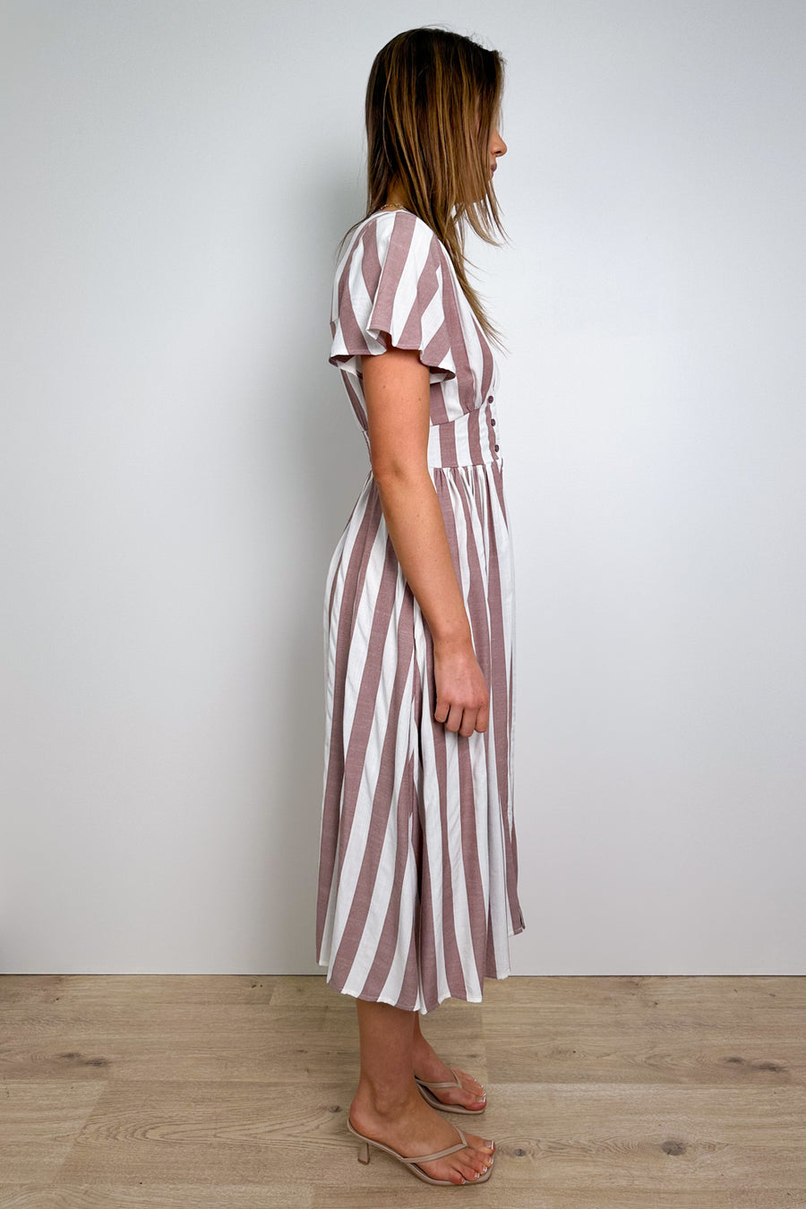 Tan White Stripe