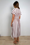 Tan White Stripe