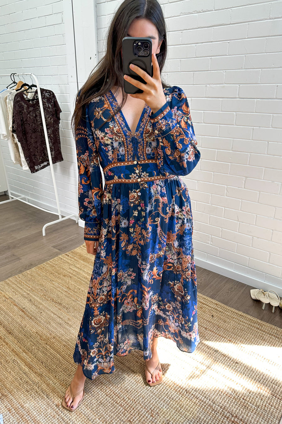 Navy Blue Print
