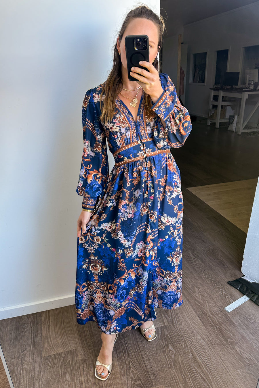 Navy Blue Print