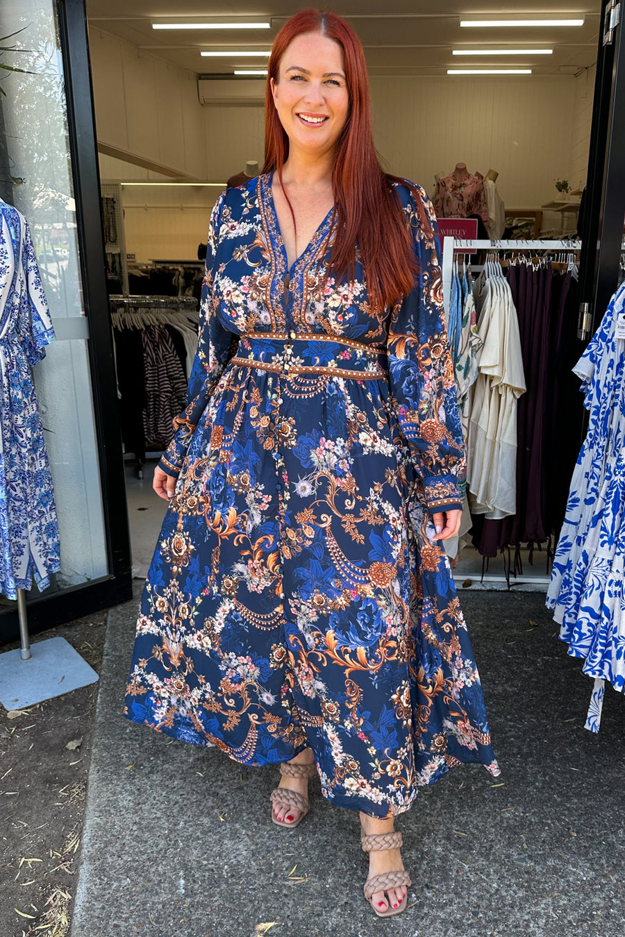 Navy Blue Print