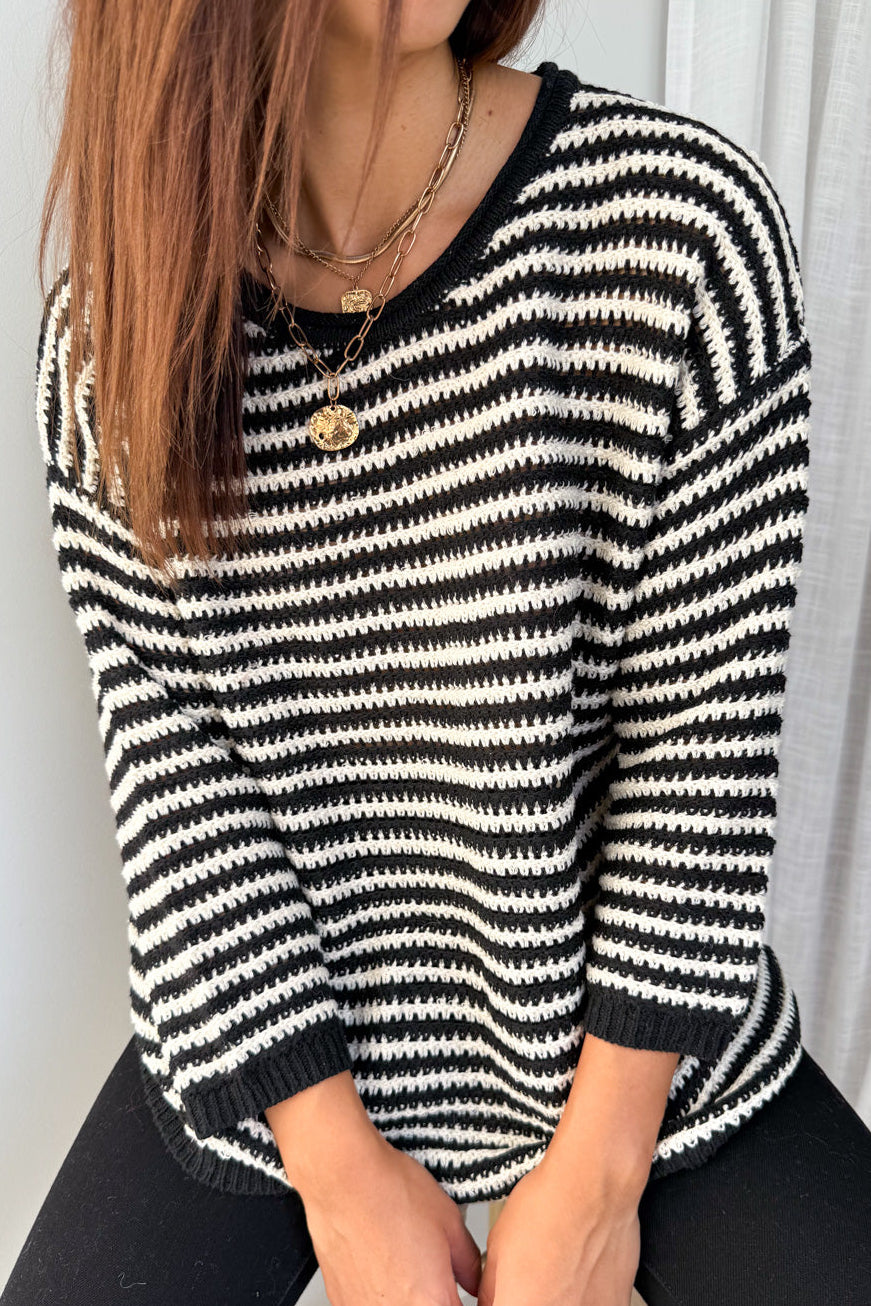 Black Cream Stripe