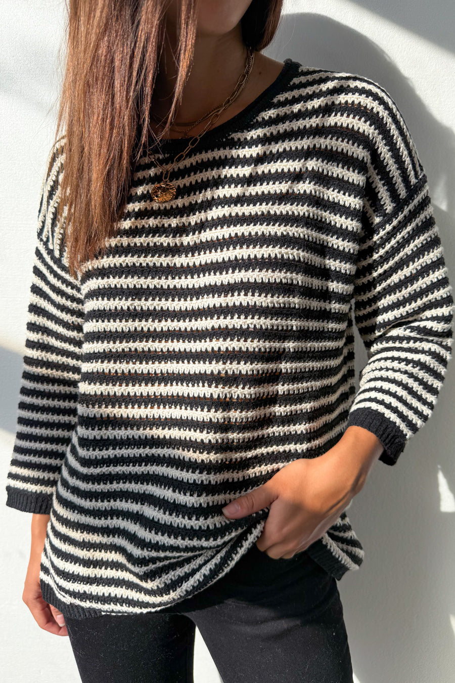 Black Cream Stripe