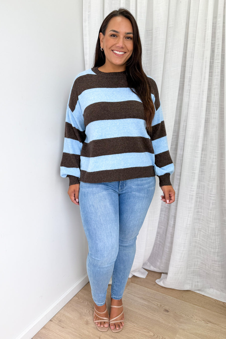 Chocolate Blue Stripe