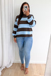 Chocolate Blue Stripe