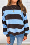 Chocolate Blue Stripe