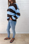 Chocolate Blue Stripe