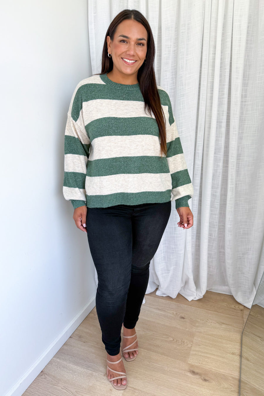 Olive Natural Stripe