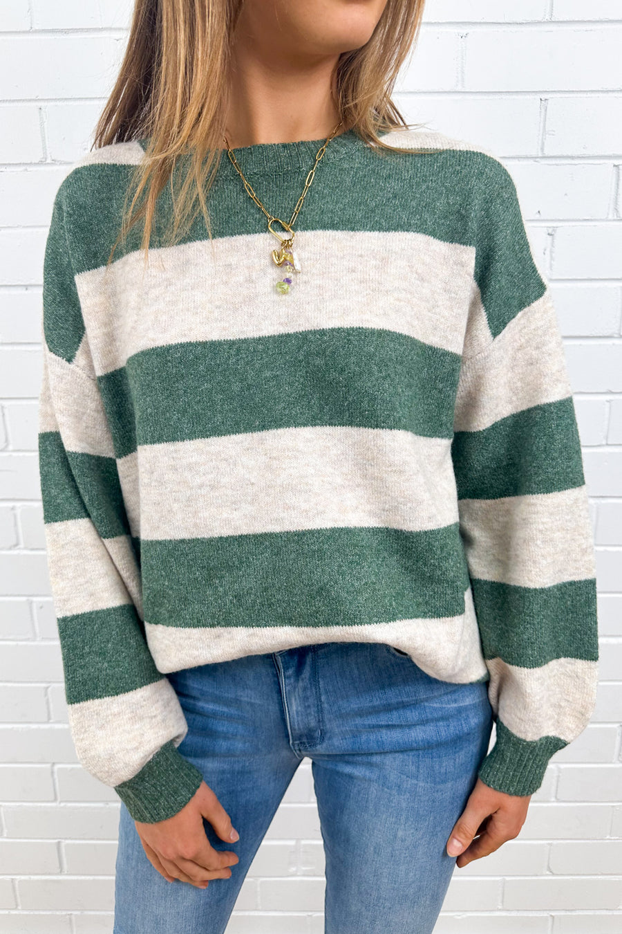 Olive Natural Stripe