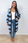Chocolate Blue Stripe