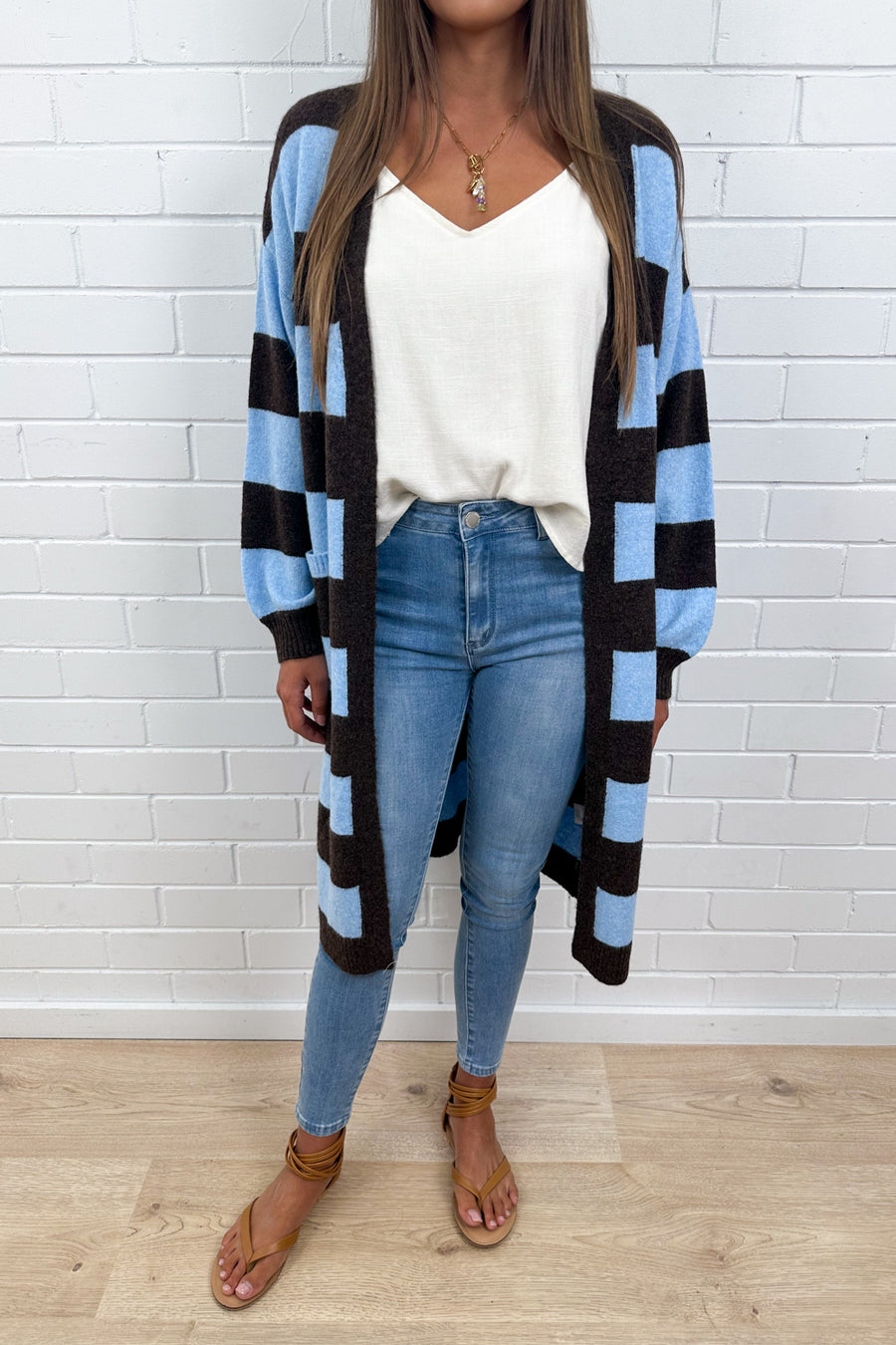 Chocolate Blue Stripe