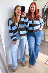 Chocolate Blue Stripe