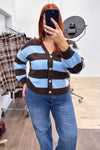 Chocolate Blue Stripe