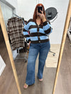 Chocolate Blue Stripe