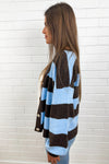 Chocolate Blue Stripe