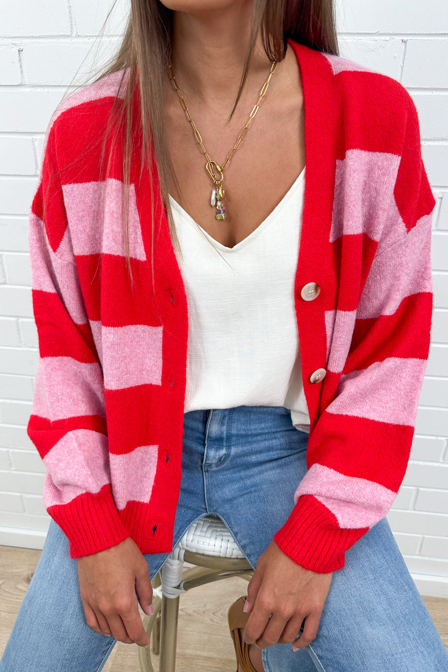 Pink Red Stripe