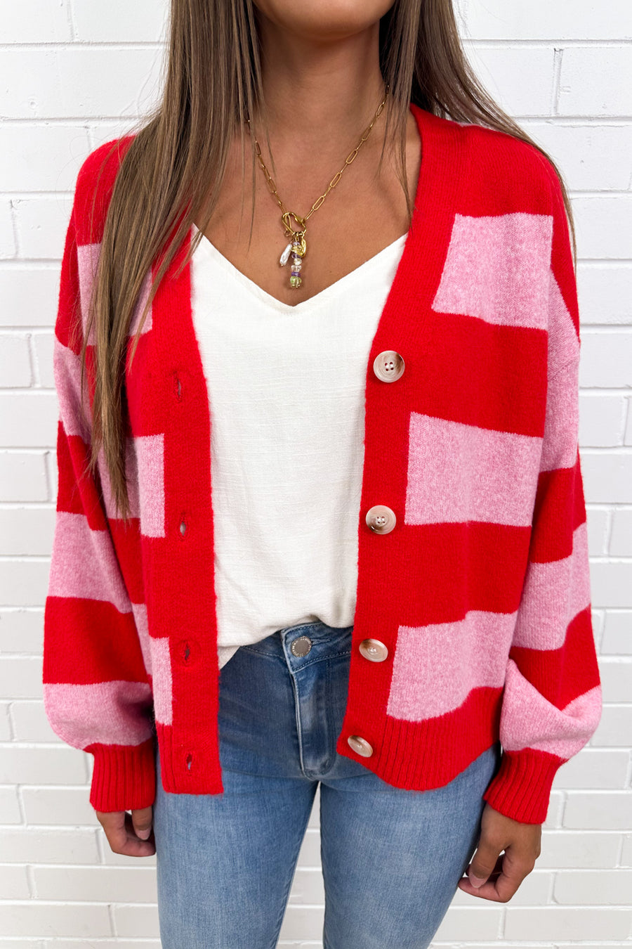 Pink Red Stripe