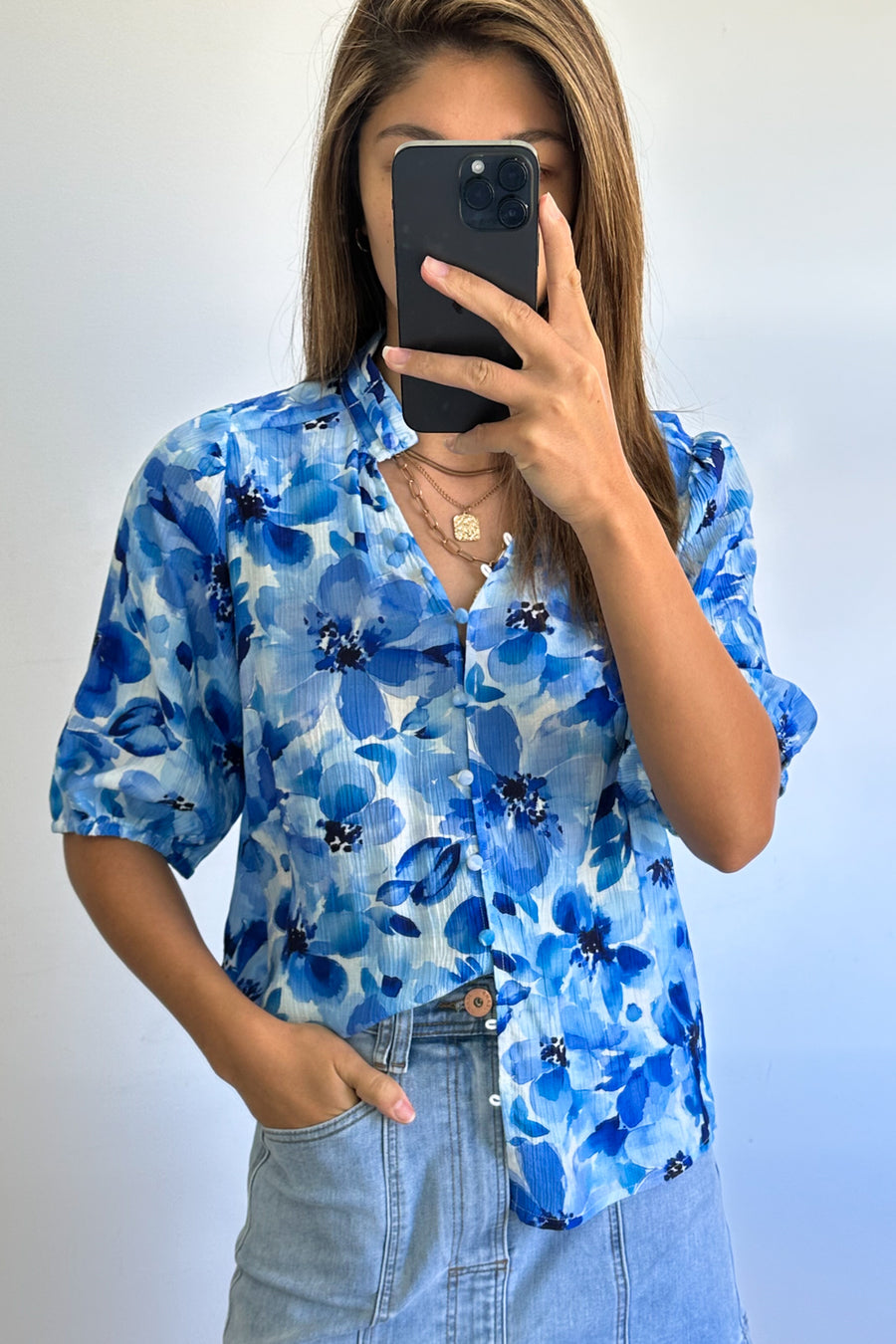Blue Watercolour Floral